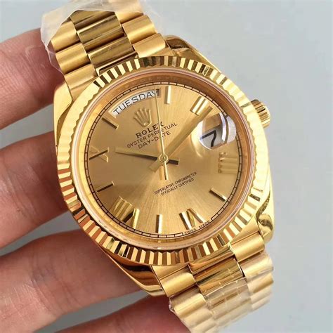 rolex watch day date gold